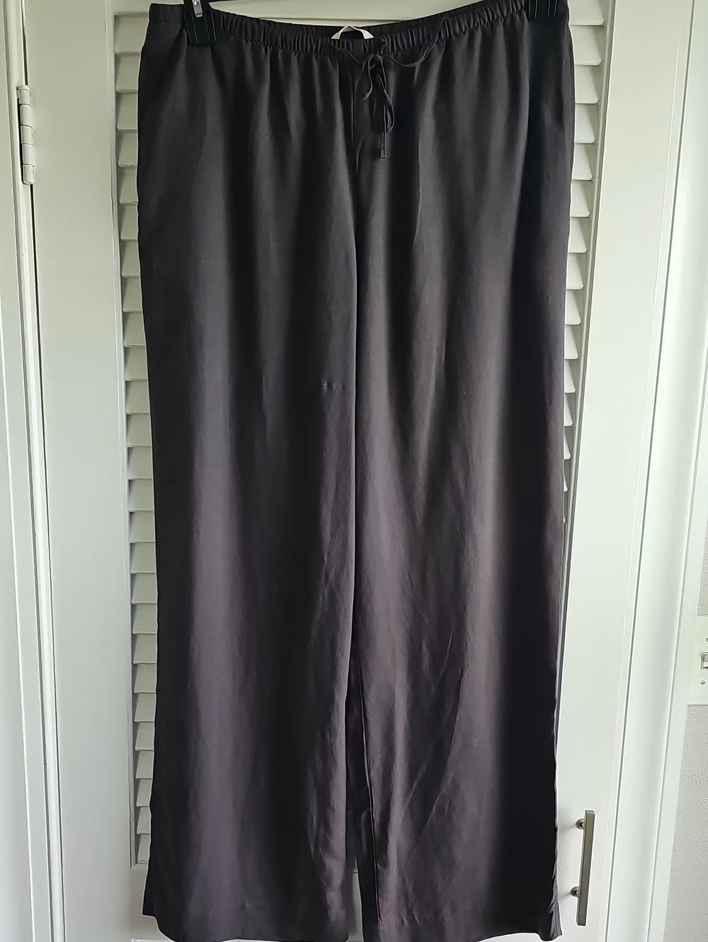 Womens dark gray linen pants